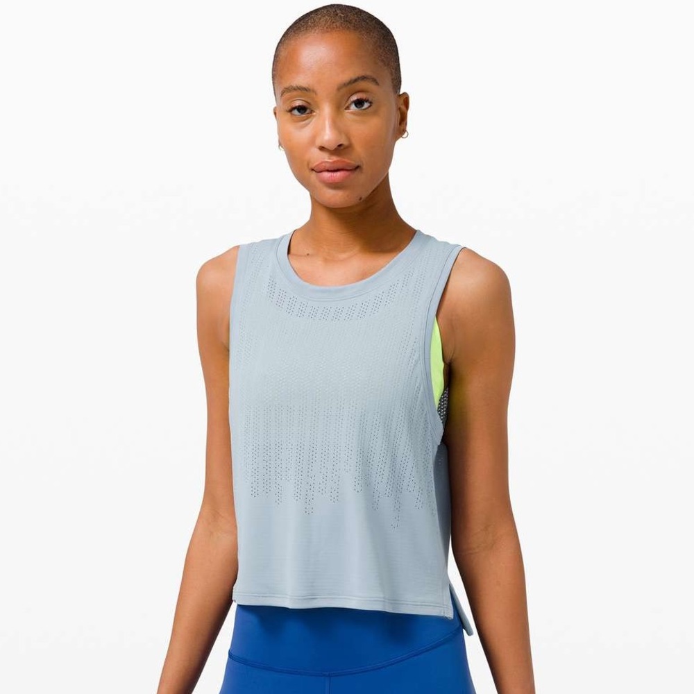 Lululemon Train To Be Tank Chambray